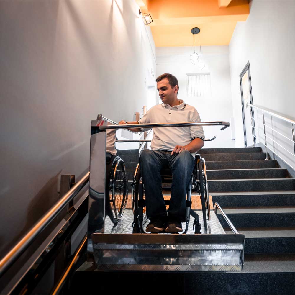Monte-escalier pour personne handicapée