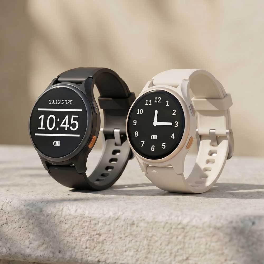 Les montres d'assistance senior Tempo de Filien ADMR en version noire et blanche